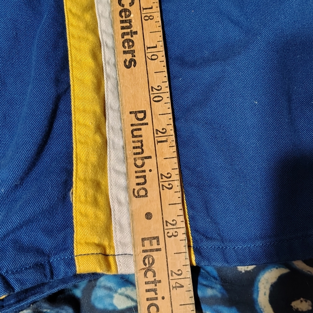 RESIST Vintage HeavyCotton Zip Up Blue Yellow Striped Jacket/SZ L/90s Y2K Unisex - Picture 14 of 16